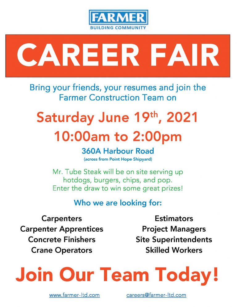 Farmer Construction Career Fair – Saturday June 19th