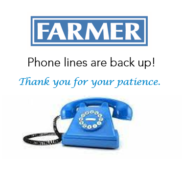 GREAT NEWS!  Our phone lines are back up!